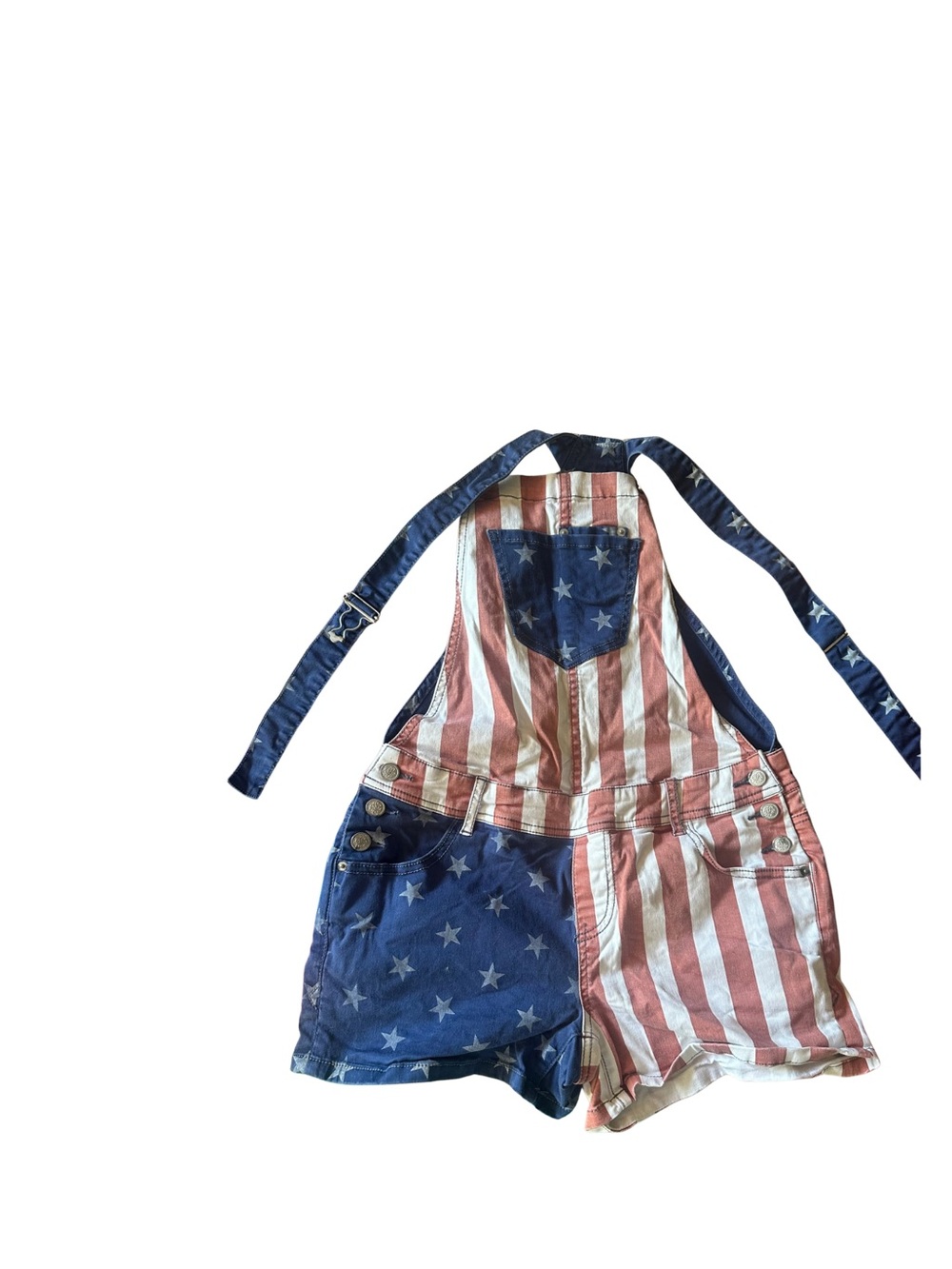 American Rag July 4th Patriotic Star & Stripe Short One-Piece - Blue & Red